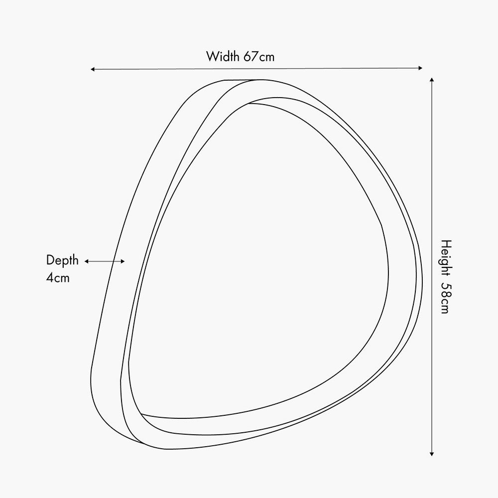 Natural Wood Veneer Curved Wall Mirror