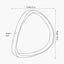 Natural Wood Veneer Curved Wall Mirror