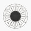 Silver Metal Cane Design  Round Wall Mirror