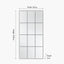 Dark Grey Metal 12 Section Floor Mirror