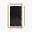 Gold Metal Art Deco Rectangular Wall Mirror