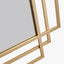 Gold Metal Art Deco Rectangular Wall Mirror
