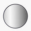 Black Metal Textured Edged Round Wall Mirror