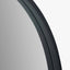 Black Wood Veneer and Mirrored Glass Round Wall Mirror