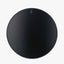 Black Wood Veneer and Mirrored Glass Round Wall Mirror