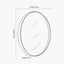 Black Wood Veneer and Mirrored Glass Round Wall Mirror