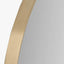 Brushed Gold Metal Slim Frame Round Wall Mirror Large