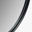 Black Metal Slim Frame Round Wall Mirror Medium