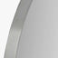 Brushed Silver Metal Slim Frame Round Wall Mirror Small