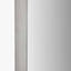 Brushed Silver Metal Slim Frame Oval Wall Mirror