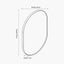 Brushed Silver Metal Slim Frame Oval Wall Mirror