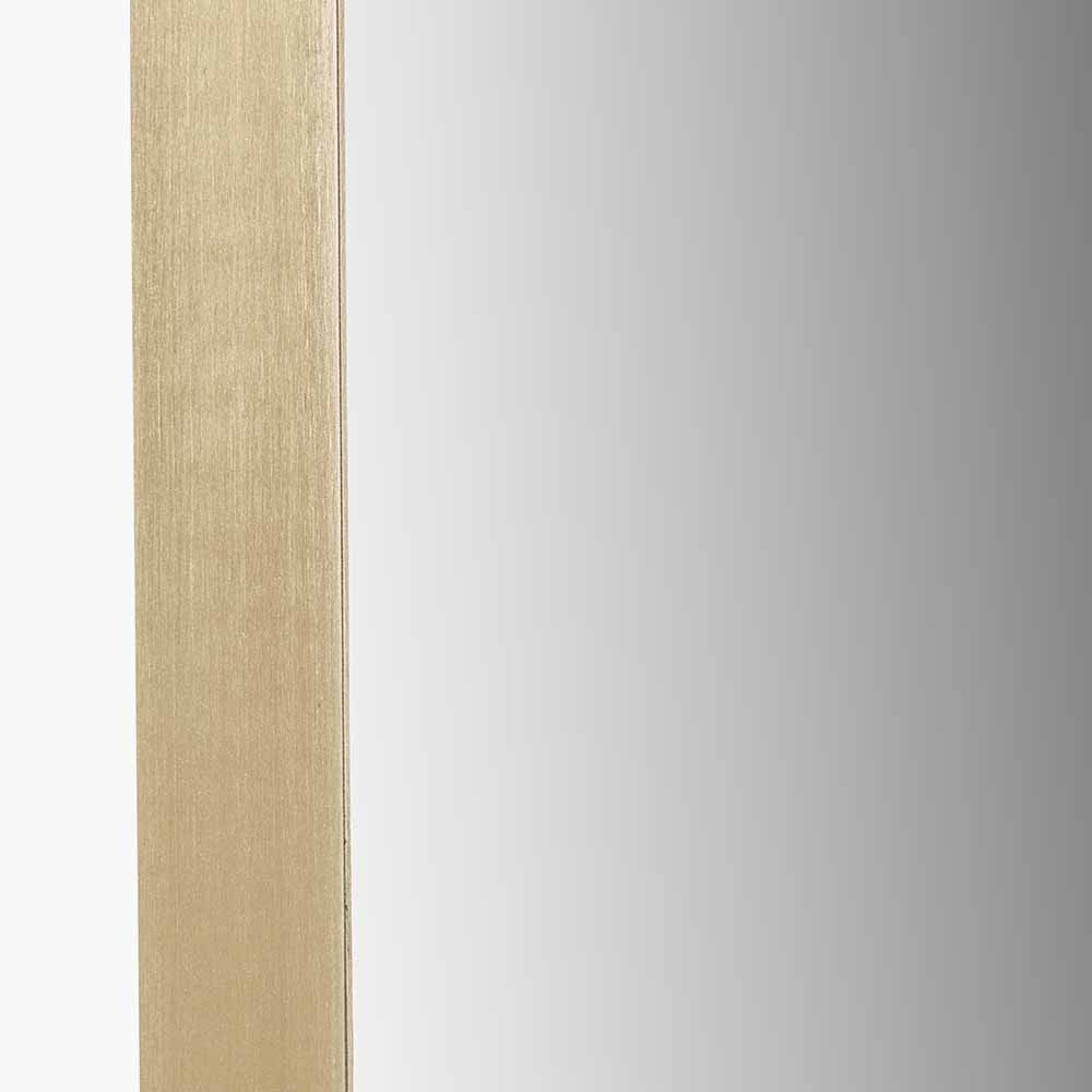 Brushed Gold Metal Slim Frame Arch Floor Mirror