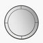 Antique Bronze Metal Round Wall Mirror
