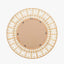 Natural Bamboo Frame Round Wall Mirror