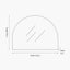 Black Metal Slim Frame Wide Arch Wall Mirror