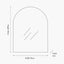 Brushed Gold Metal Slim Frame Tall Arch Wall Mirror