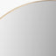 Brushed Gold Metal Slim Frame Tall Arch Wall Mirror