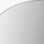 Brushed Silver Metal Slim Frame Tall Arch Wall Mirror