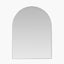 Brushed Silver Metal Slim Frame Tall Arch Wall Mirror
