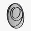 Black Metal Swirl Wall Mirror