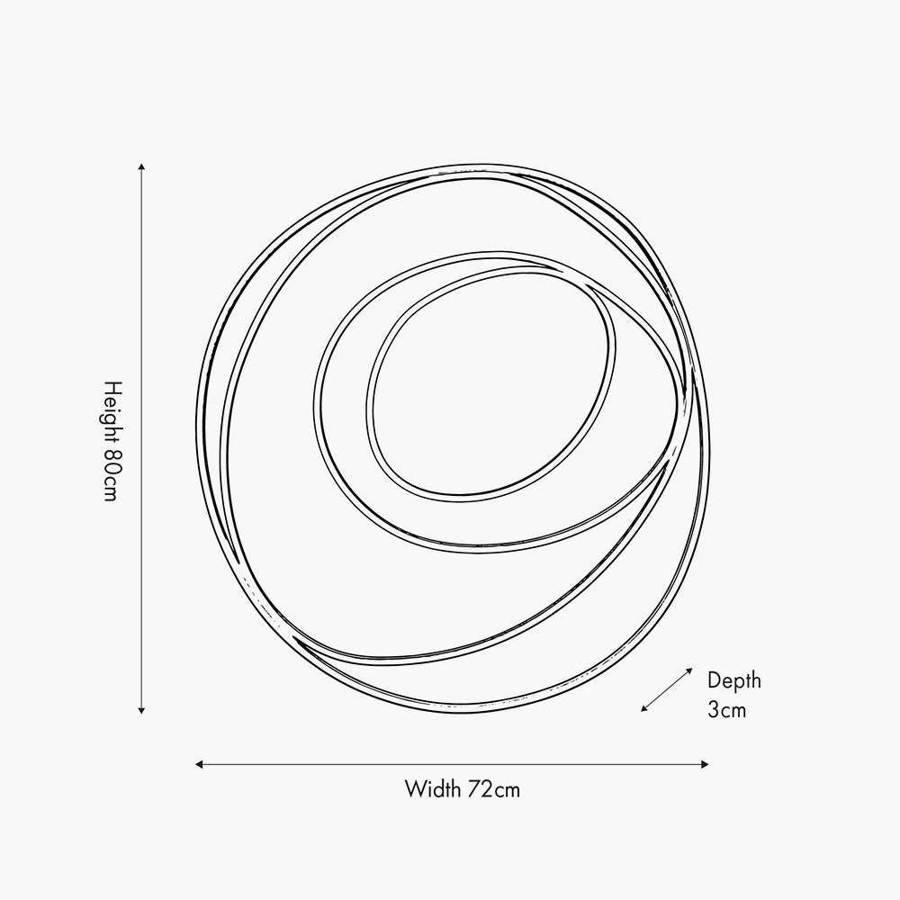 Black Metal Swirl Wall Mirror