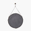 Peppercorn Leather Frame Round Wall Mirror