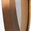 Burnished Gold Metal Angled Frame Round Mirror Large