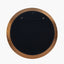 Burnished Gold Metal Angled Frame Round Mirror