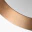 Burnished Gold Metal Angled Frame Round Mirror