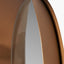 Burnished Gold Metal Angled Frame Round Mirror