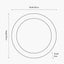 Graphite Metal Angled Frame Round Mirror Large