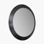 Graphite Metal Angled Frame Round Mirror Large
