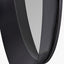 Graphite Metal Angled Frame Round Mirror Large