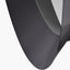 Graphite Metal Angled Frame Round Mirror Large