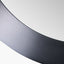 Graphite Metal Angled Frame Round Mirror Large