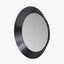Graphite Metal Angled Frame Round Mirror