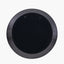 Graphite Metal Angled Frame Round Mirror
