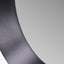 Graphite Metal Angled Frame Round Mirror