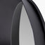Graphite Metal Angled Frame Round Mirror