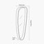 Black Wood Veneer Teardrop Shaped Wall Mirror