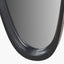 Black Wood Veneer Teardrop Shaped Wall Mirror