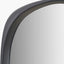 Black Wood Veneer Teardrop Shaped Wall Mirror