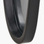 Black Wood Veneer Teardrop Shaped Wall Mirror