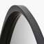 Black Wood Veneer Curved Wall Mirror