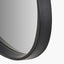 Black Wood Veneer Curved Wall Mirror