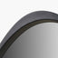 Black Wood Veneer Curved Wall Mirror