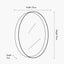 Black Wood Veneer Deep Edge Round Wall Mirror Large