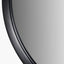 Black Wood Veneer Deep Edge Round Wall Mirror Large