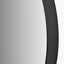 Black Wood Veneer Deep Edge Round Wall Mirror Large