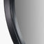 Black Wood Veneer Deep Edge Round Wall Mirror Large